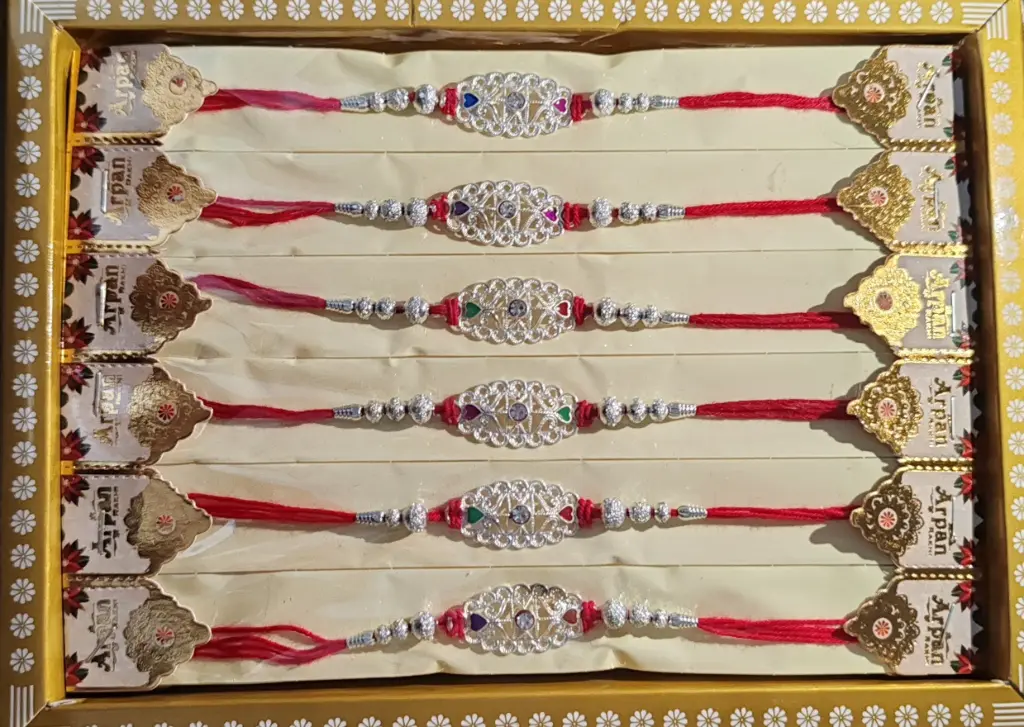 Silver Rakhi Thread for Brother | Affordable Rakhi | 1 Pc