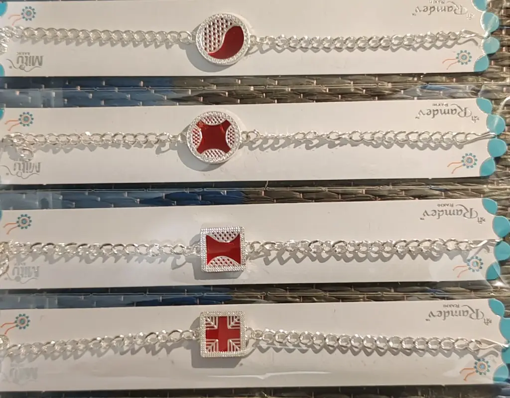 Elegant Silver Color Rakhi for Raksha Bandhan 2025 | Made in India