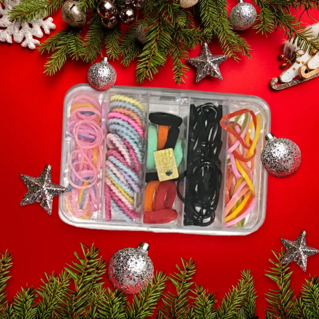 Kids Hair Rubber Combo Set – 5 Stylish Designs for Baby Girls