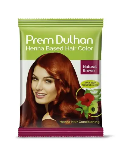 Prem Dulhan Henna Hair Color – Natural Brown | Ammonia-Free with 5 Herbal Ingredients 