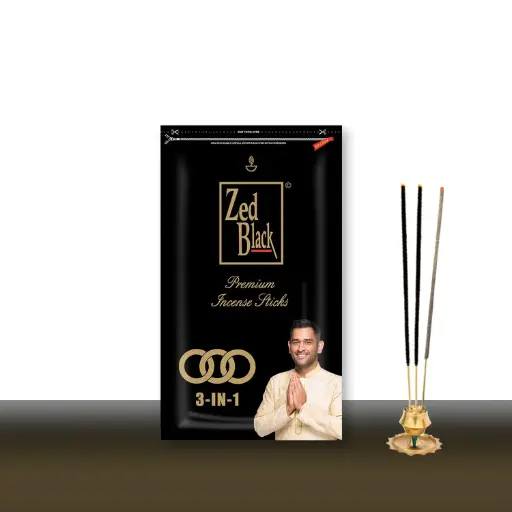 ZB 3-in-1 Premium Incense Sticks – Natural, Long-Lasting Fragrance | Zed Black Agarbatti (Made in India) 