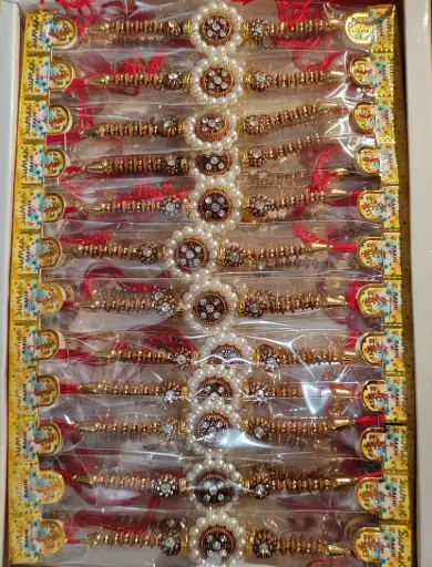1 Pc Elegant Handmade Rakhi | Traditional Rakhi for Bhai | Made in India 