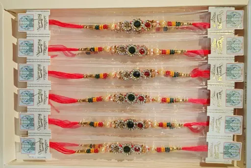 1 Pc Stylish Rakhi for Brother | Ethnic Handcrafted Thread | Made in India 