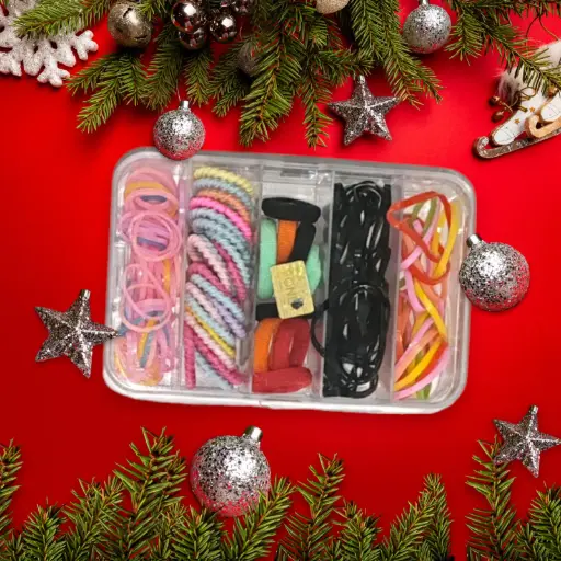 Kids Hair Rubber Combo Set – 5 Stylish Designs for Baby Girls